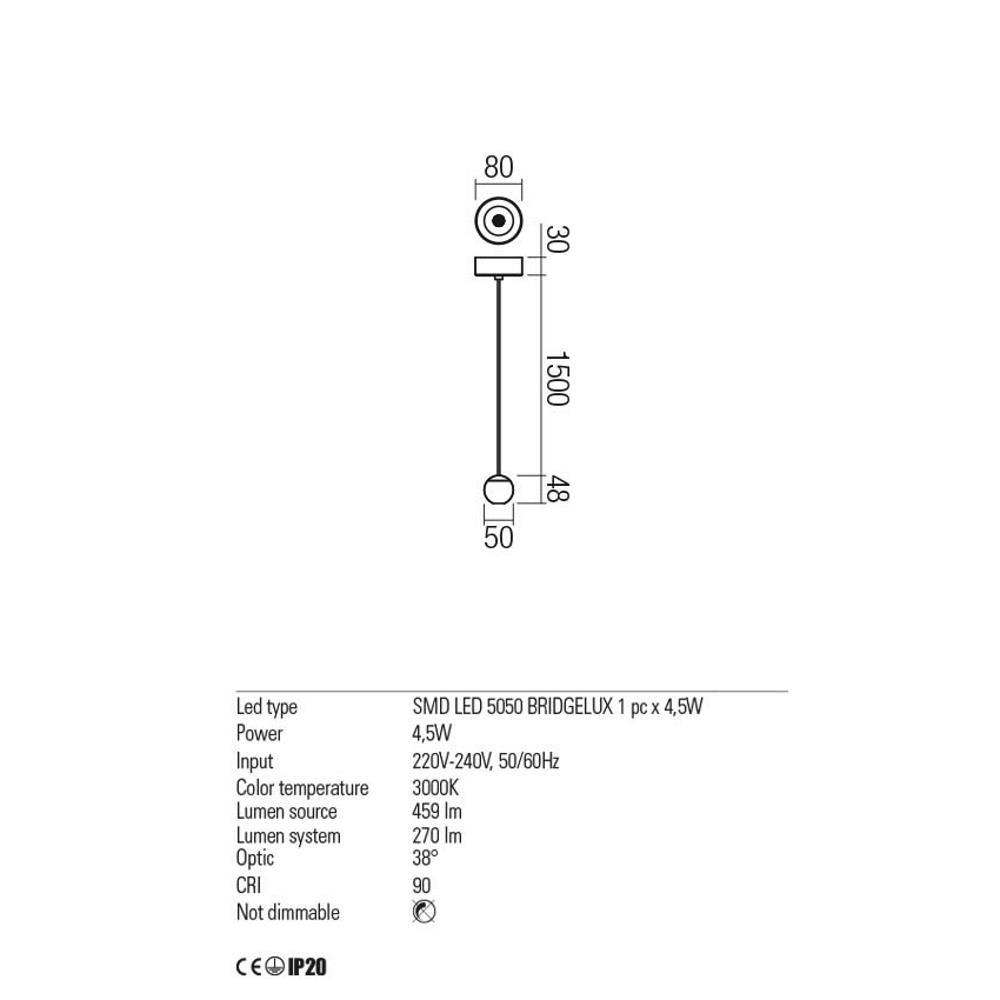 01-1832 OBO SU LED 4.5W 3000K WH Пендел, Redo_small