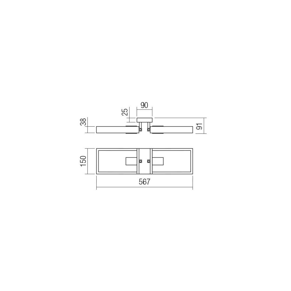 01-1968 Плафон TIMBER, 2X42W, E27, 567х150мм, Beech Wood, Smarter_small