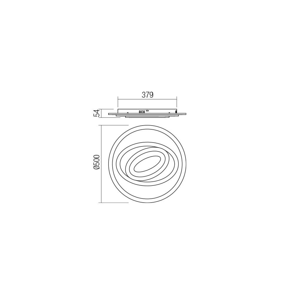 01-2335 Плафон STRATOS, LED 67W, 3000K-6000K, D500мм, Smarter_small
