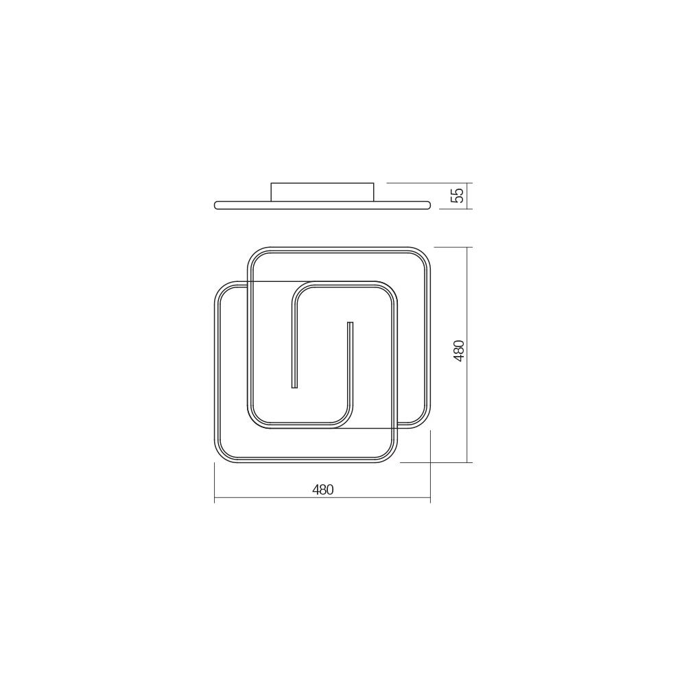 01-2759 Плафониера INTERSIA PL LED 38W 2700-6500K SWH + SBK SQ DIMING + R. CONTROL Smarter_small