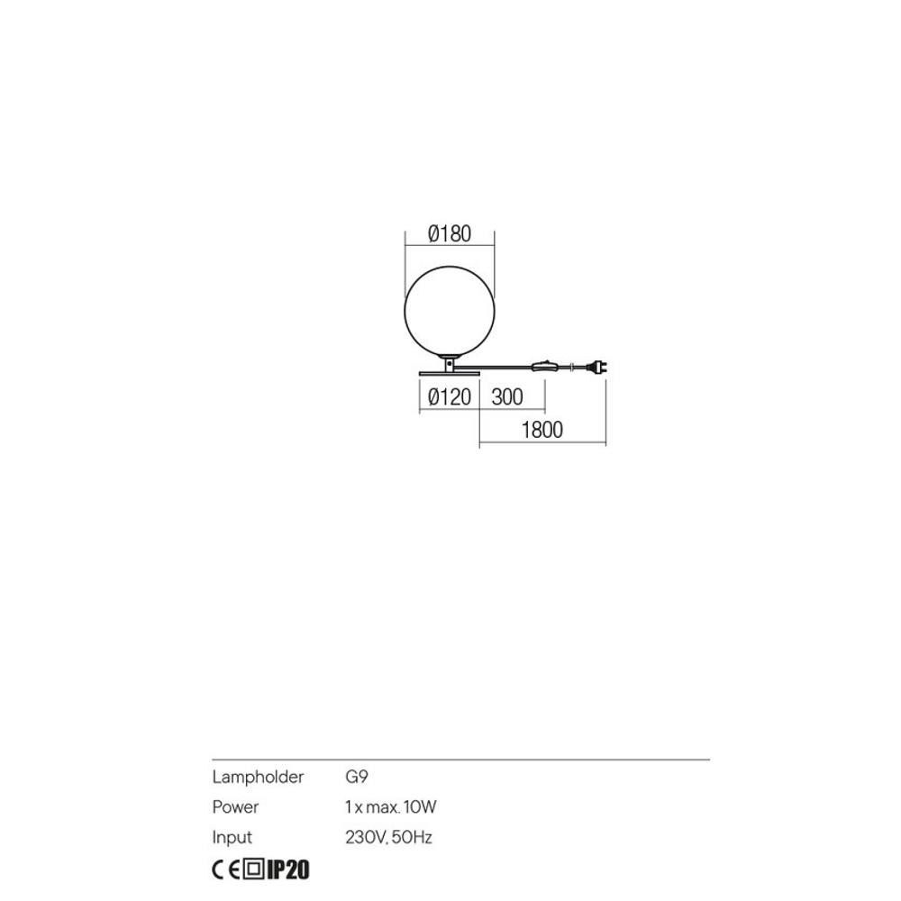 01-2783 Настолна лампа Roy, 1X10W G9 IP20, D180, H215, цвят Mat brass/Mirror coffee, Redo_small