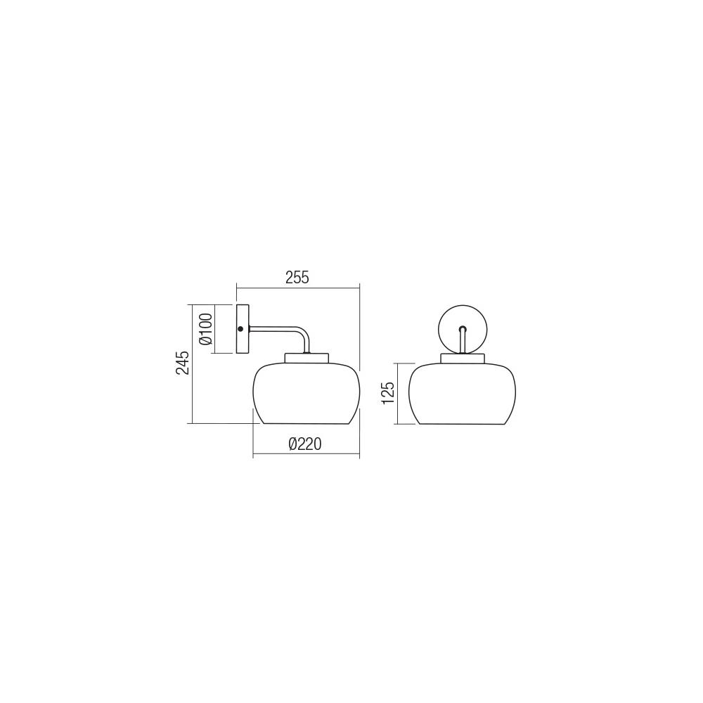 01-3064 Аплик CROMA AP 1x42W E27 BLACK/SMOKEY Smarter_small