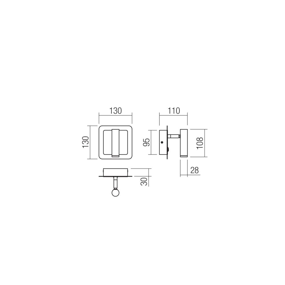 01-3091 Аплик CLOSER AP LED 6W 3000K SQ WH Smarter_small