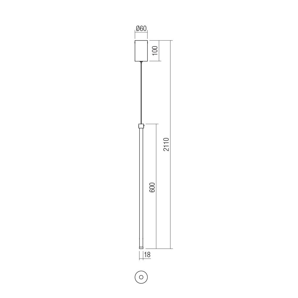 01-3116 Пендел TABOO SU LED 9W 3000K H600 BK Smarter_small