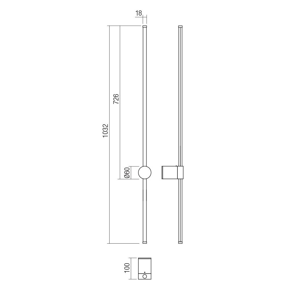 01-3125 Аплик TABOO AP LED 11W 3000K H1000 BK Smarter_small
