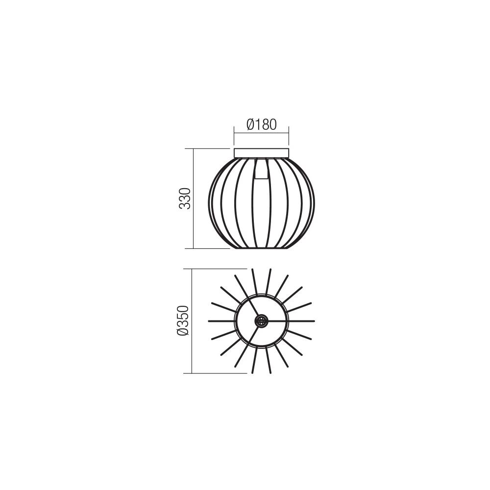 01-3135 Плафониера TRELLIS PL 1x42W E27 BLACK Smarter_small