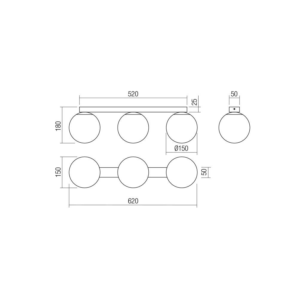 01-3151 Аплик BOWLING 3X42W L620 E27 GD Smarter_small