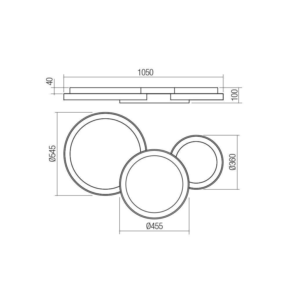 01-3374 Плафониера COMBI PL LED 72W CCT GD Smarter_small