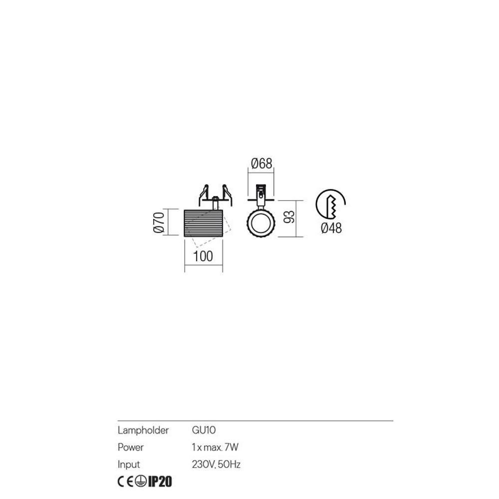 01-3400 DELPHI PR 1X7W GU10 H100 SBK Спот-прожектор, Redo_small