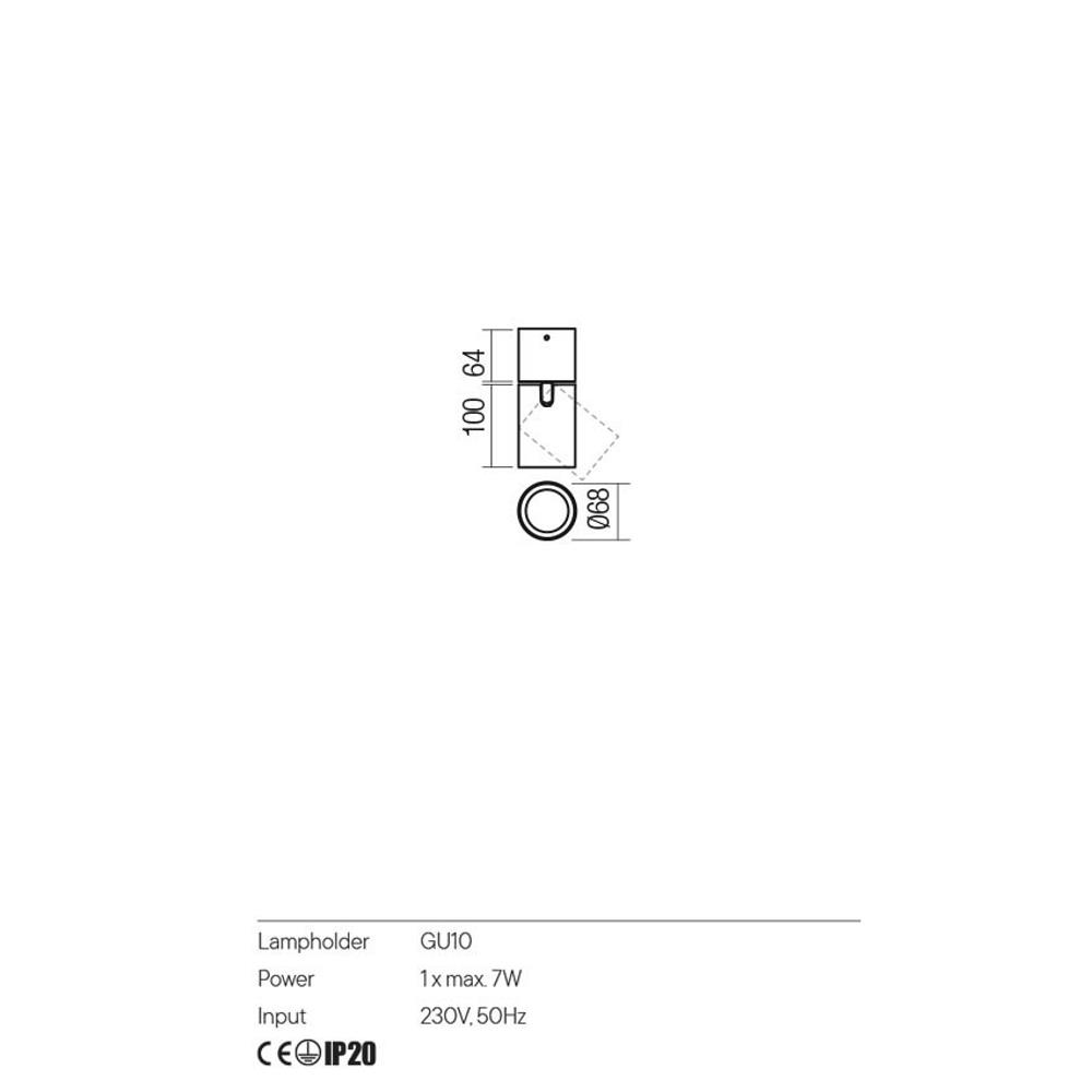 01-3428 CORINTH PL 1X7W GU10  H164 SWH Спот подвижен, Redo_small