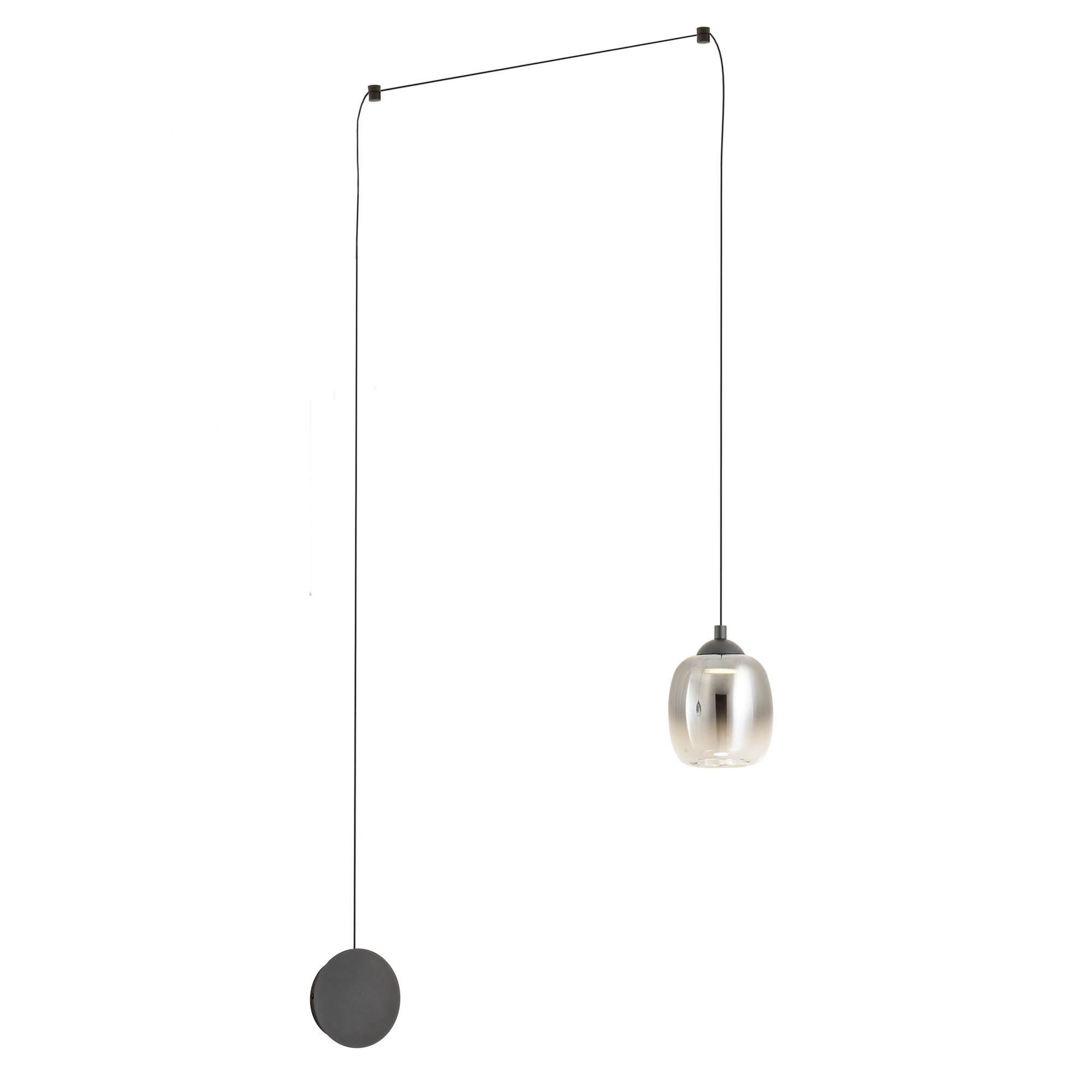 01-3484 Аплик KHADI, SMD LED 6W 3000K 370 lm, Sand Black/Gradient Smoke, Redo