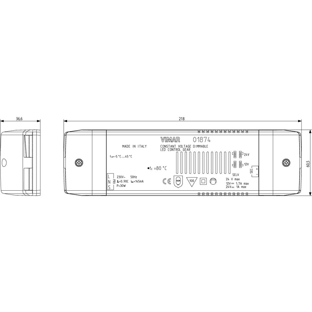 01874 Драйвери за LED лампи 230V 50Hz 12/24Vdc VIMAR EIKON_small