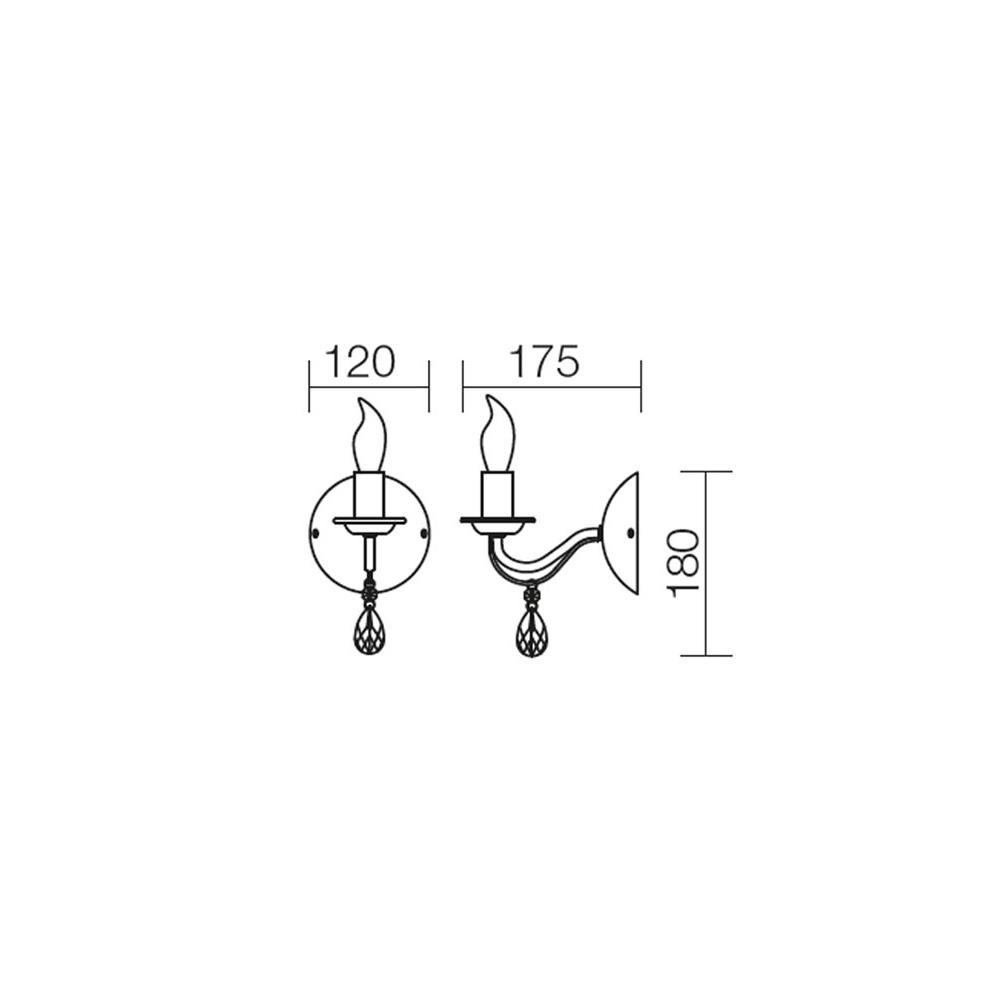 02-709 Аплик FABIOLA, 1X28W, E14, Smarter_small