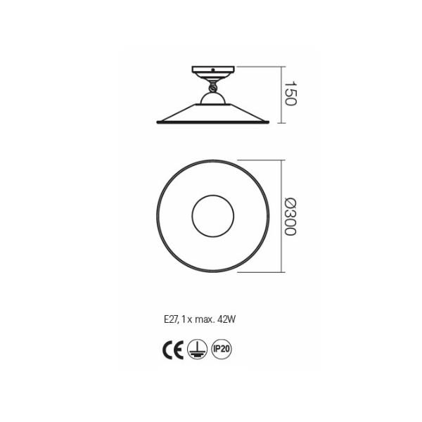 02-902 Конзола за таван LEA STRUCTURA PL 1X42W E27 BR, Incanti_small