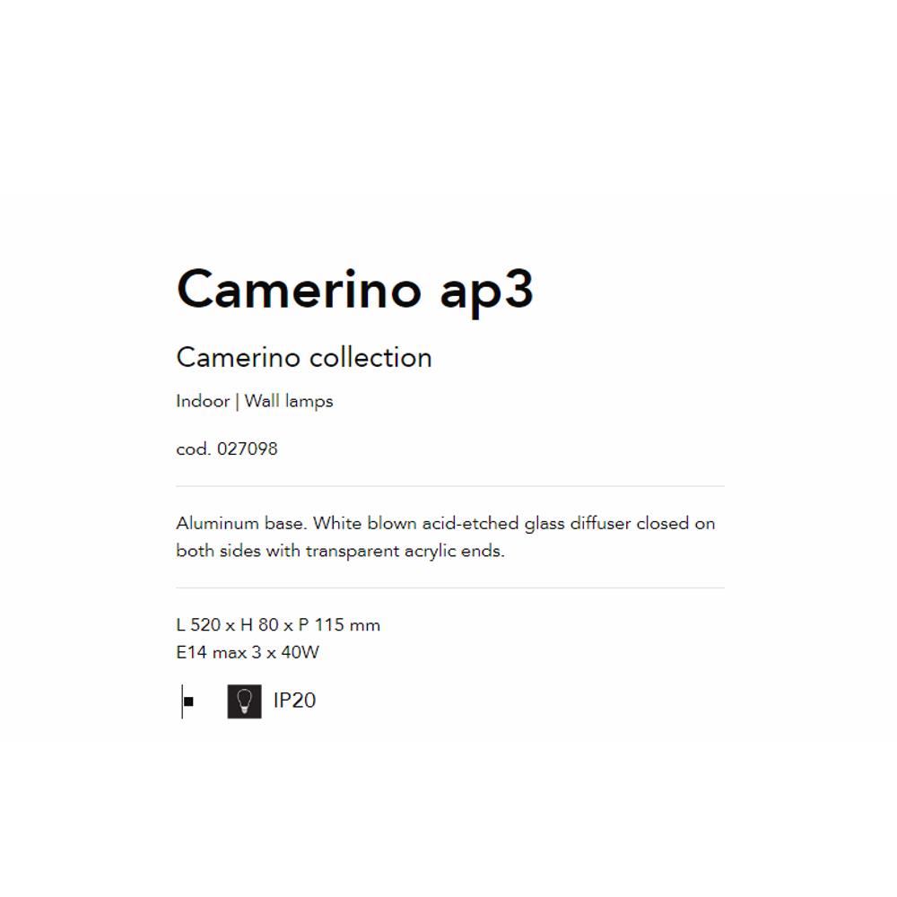 027098 Camerino Аплик, E14 max3x40W, IP20, Ideal Lux_small