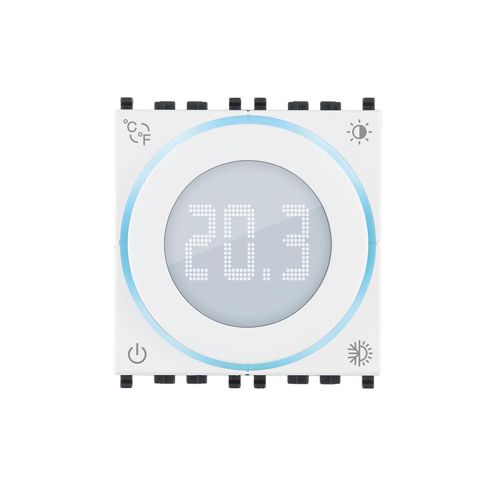 02970.B Електронен термостат, 2 модула, цвят Бял, VIMAR EIKON