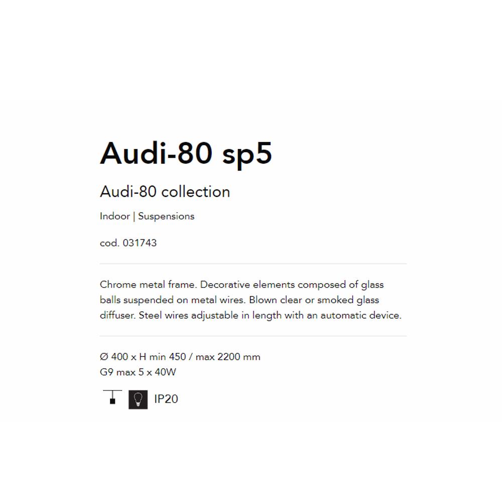 031743 Audi-80 Полилей, G9 max5x40W, IP20, Ideal Lux_small
