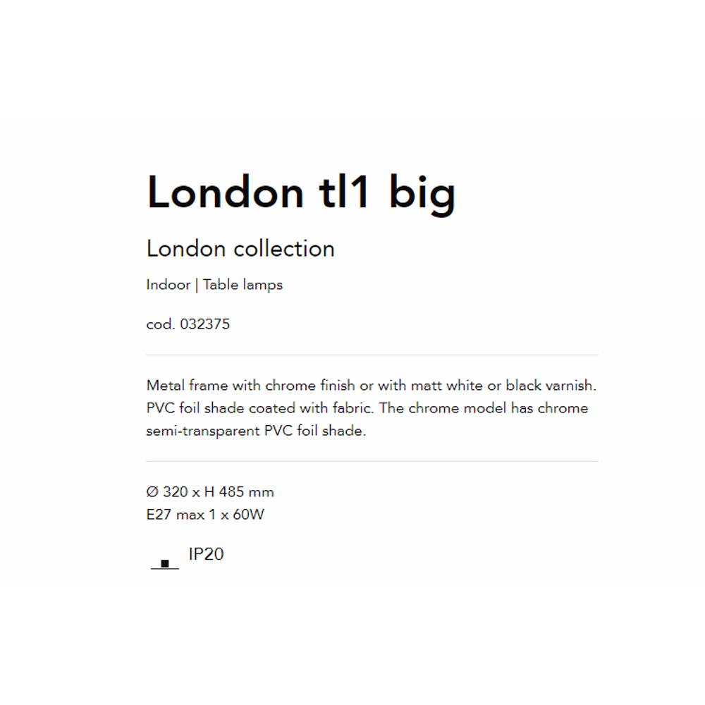 032375 London Cromo Настолна лампа, TL1, E27 max 1 x 60W, IP20 Ideal Lux_small