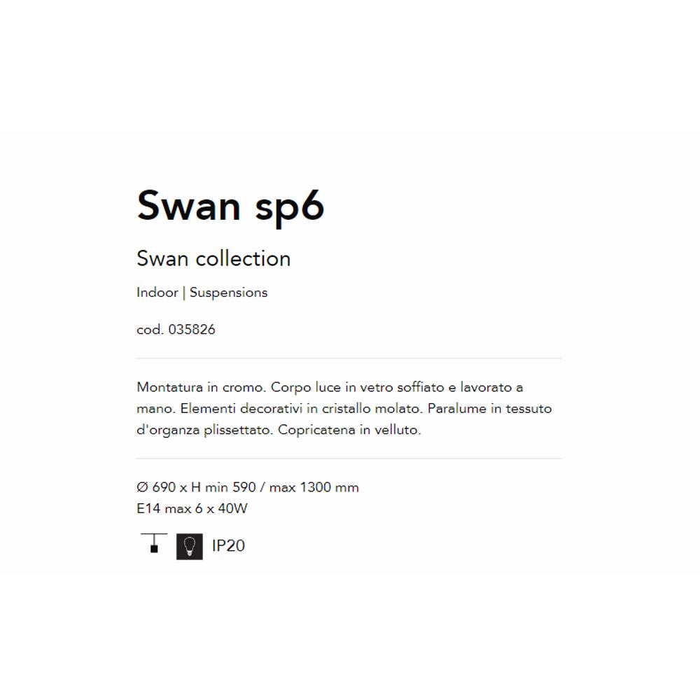 035826 Swan Полилей, E14 max6x40W, IP20, Ideal Lux_small