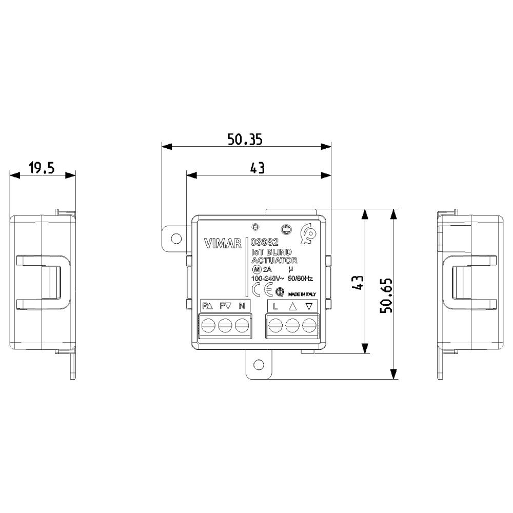 03982 IoT свързан модул View Wireless, за ролетна щора, СМ на гърба на устройството, Vimar_small