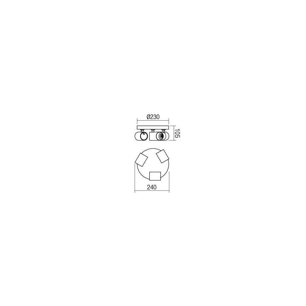 04-472 Плафон Cameo,3x35W, GU10, Mat Black, Smarter_small