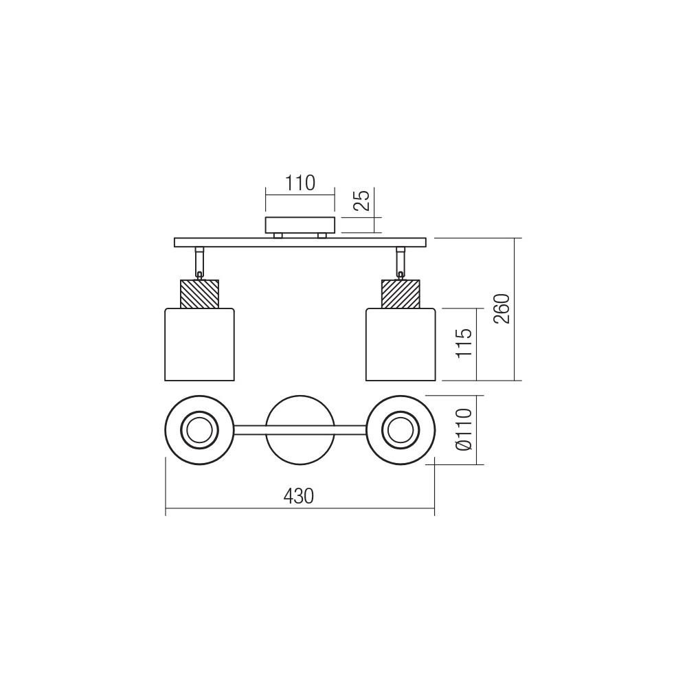 04-528 Аплик HANSEN AP/PL 2X42W E27 SBK Smarter_small