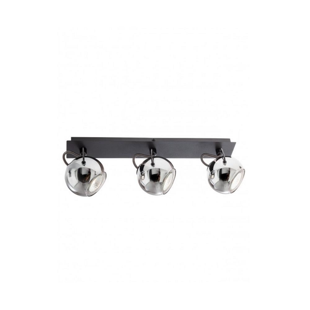 04-544 Аплик/Плафон WARD 3X35W GU10 BLACK/SMOKEY Smarter_small