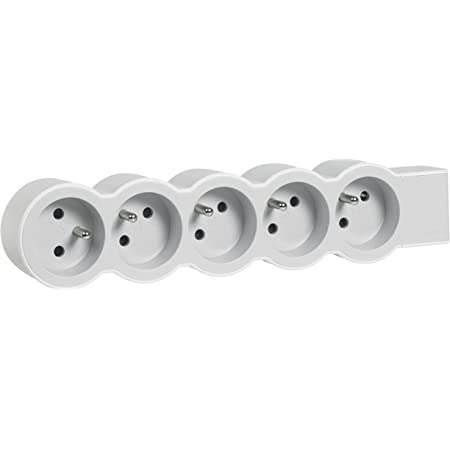 050060 Legrand Разклонител 5x2P+ E,16A, IP20, френски стандарт, Бял - До изчерпване