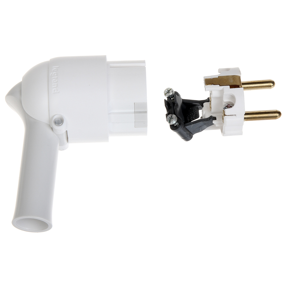 050175 Щепсел 2P+E 16A 230V, с лесно изваждане от контакта, бял, Legrand_small