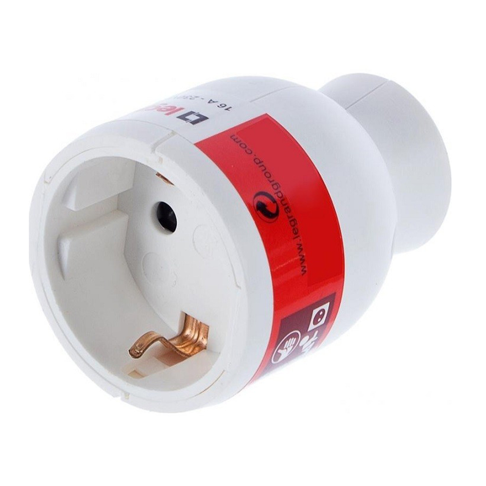 050189 Legrand Подвижен контакт, 2Р+E, немски стандарт, Бял_small