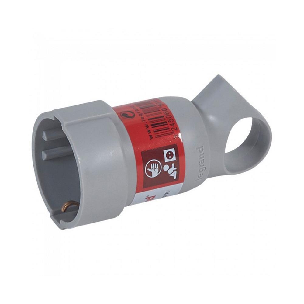 050193 Legrand Подвижен контакт с ухо 2P+E, 16 A, немски стандарт, сив_small