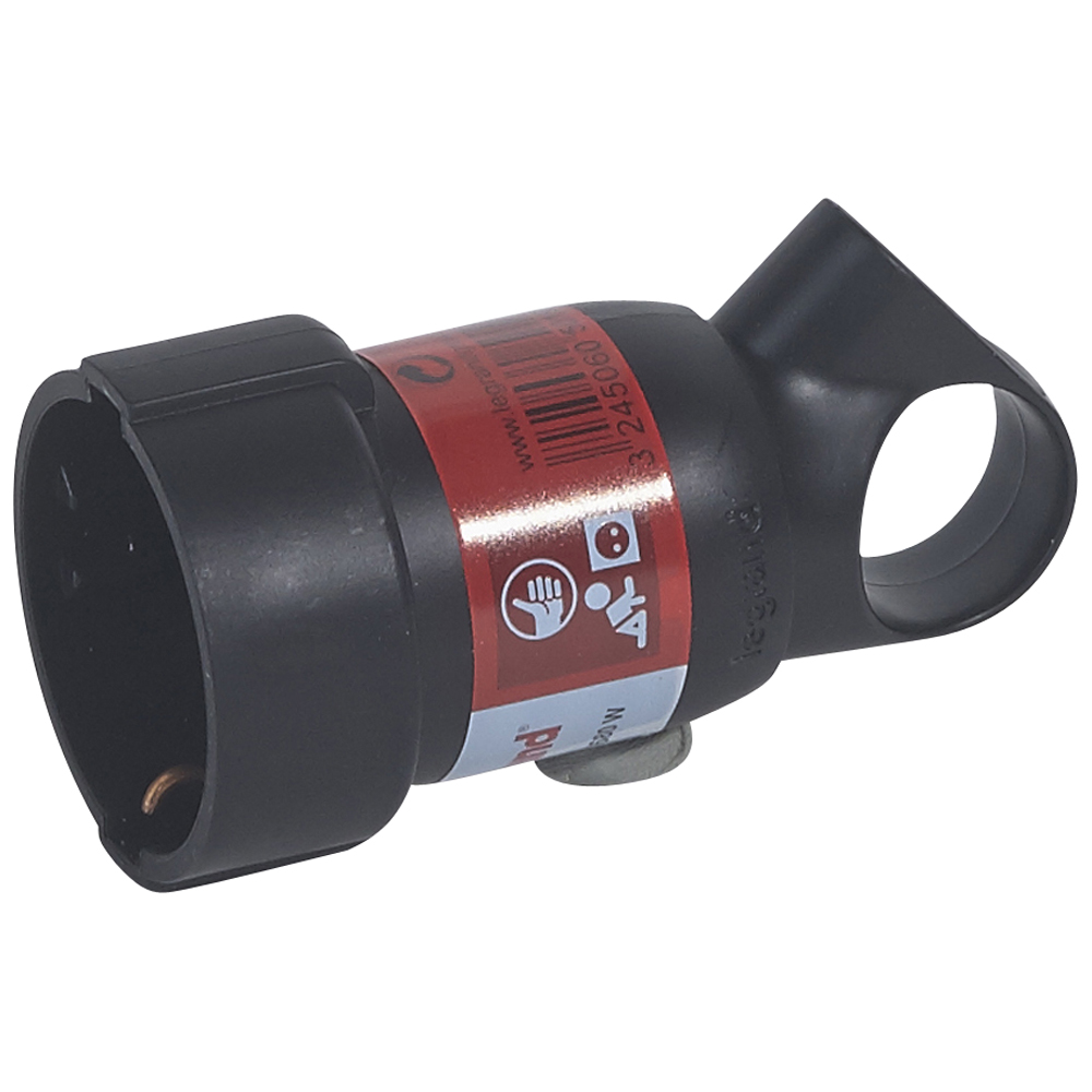 050195 Legrand Подвижен контакт с ухо 2P+E, 16 A, немски стандарт, Черен_small