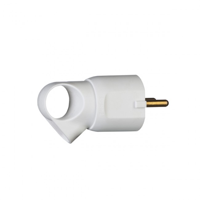 050330 Legrand Щепсел 2P+E 16A 250V с ринг за изтегляне Бял