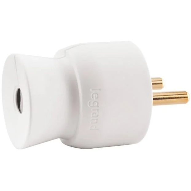 050415 Legrand Щепсел 2P + E 16A пластмасов прав изход - бял_small