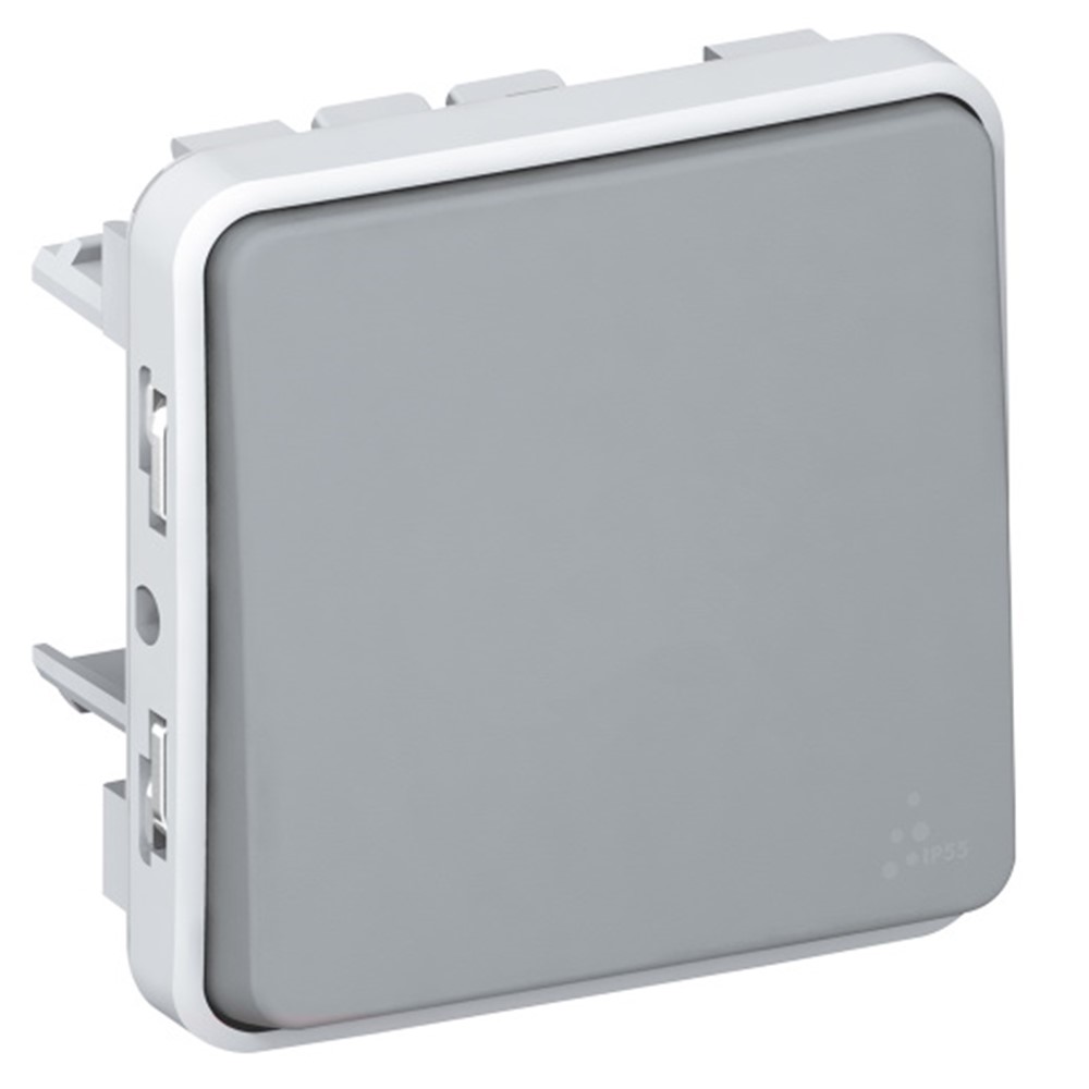 069521 Модулен ключ IP55 10AX 250V - сив Plexo , Legrand