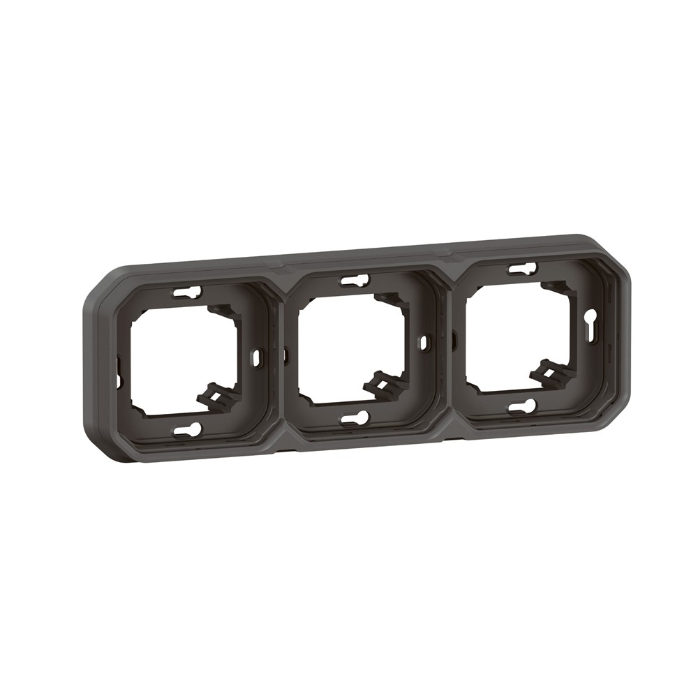 069608L Монтажна рамка Plexo New, 3x (2+2+2М), хориз./верт., антрацит, Legrand