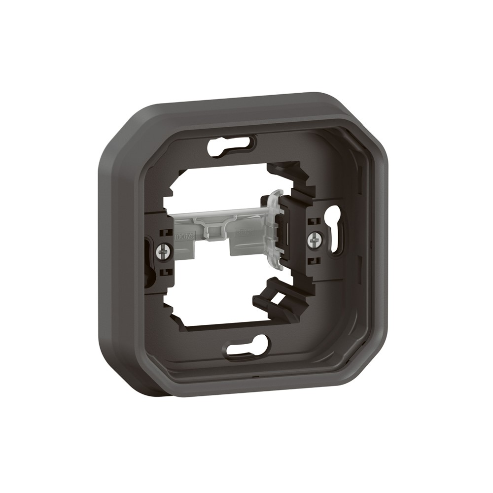 069609L Монтажна рамка Plexo New, 1x (2М), със скоби, антрацит, Legrand