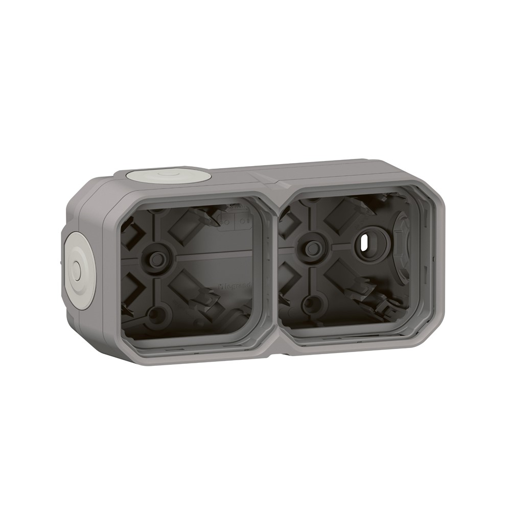 069672L Кутия за ОМ Plexo New 2М, с мембрани, хориз./верт., сив, Legrand_small