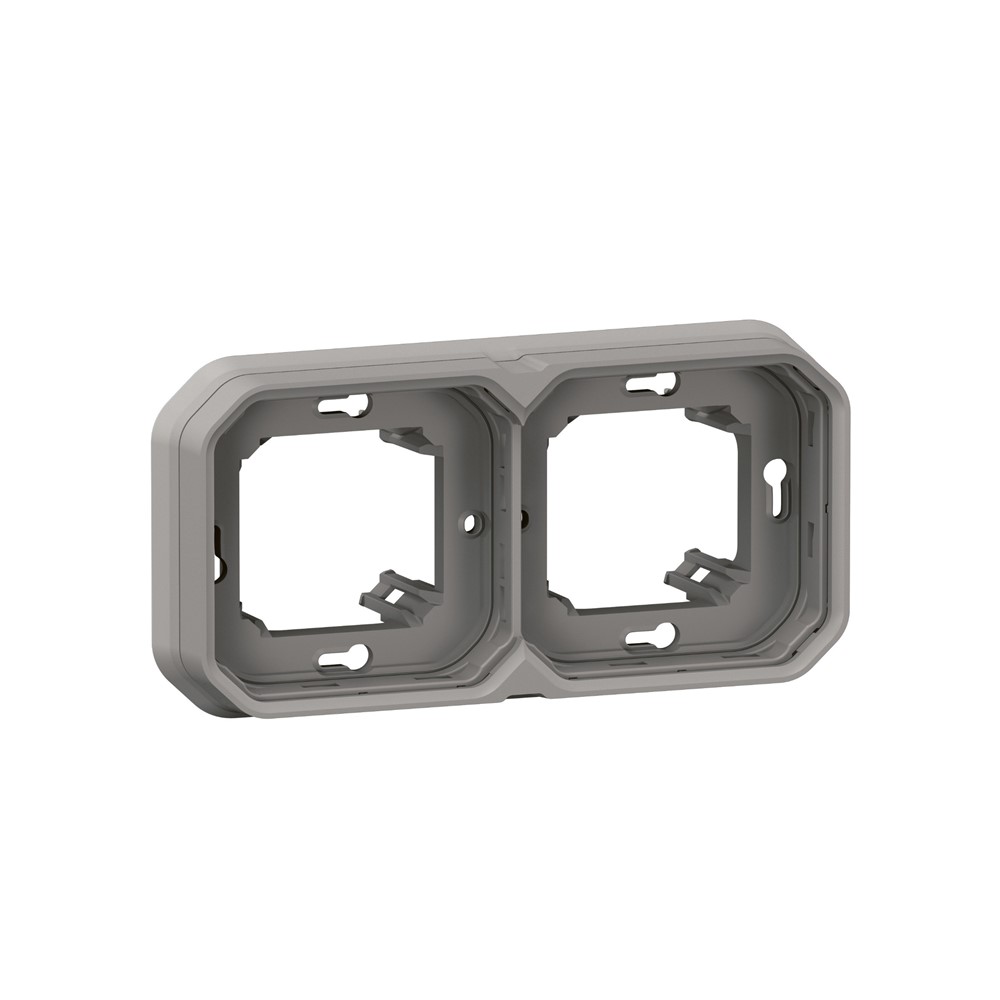 069683L Монтажна рамка Plexo New, 2х (2+2М), хориз./верт., сив, Legrand