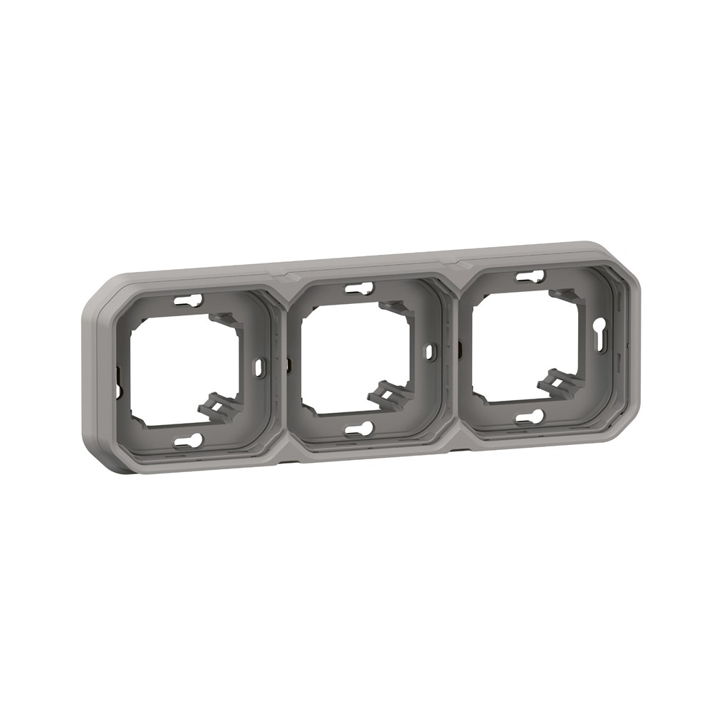 069687L Монтажна рамка Plexo New, 3х (2+2+2М), хориз./верт., сив, Legrand_small