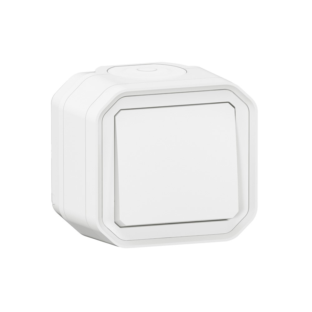 069751L Девиаторен ключ Plexo New, 10AX 250V, СГЛОБЕН, ОМ, бял, Legrand