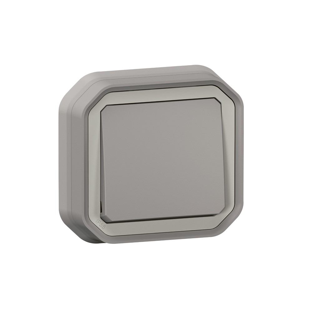 069811L Девиаторен ключ Plexo New, IP55 IK08, СГЛОБЕН, СМ, сив, Legrand