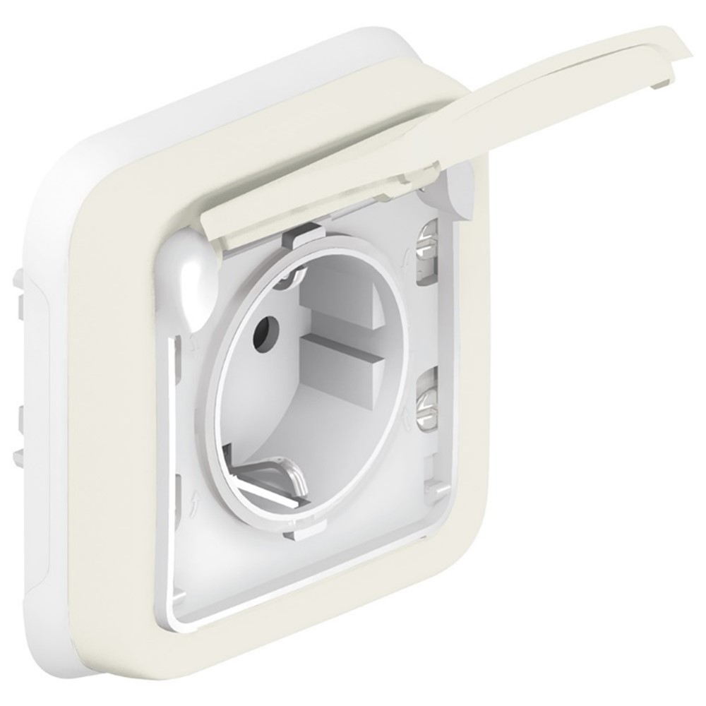 069869 Контакт шуко за скрит монтаж бял  IP55 Plexo , Legrand_small