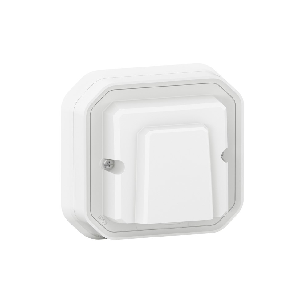069888L Твърда връзка Plexo New, с кабелен фиксатор, СГЛОБЕН, СМ, бял, Legrand
