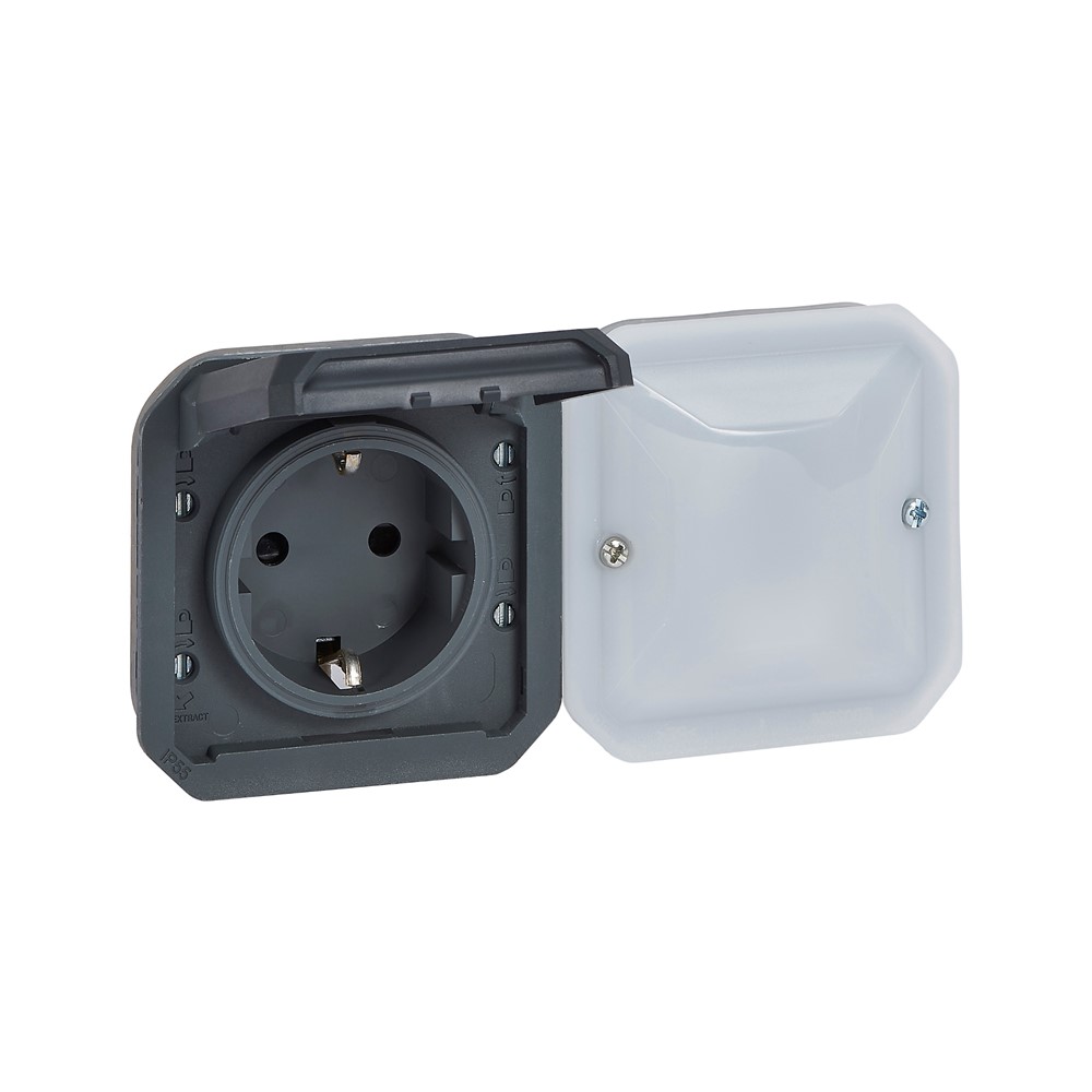 069897L Свързан контакт Plexo New with Netatmo, Schuko, 16A 230V, антрацит, Legrand_small