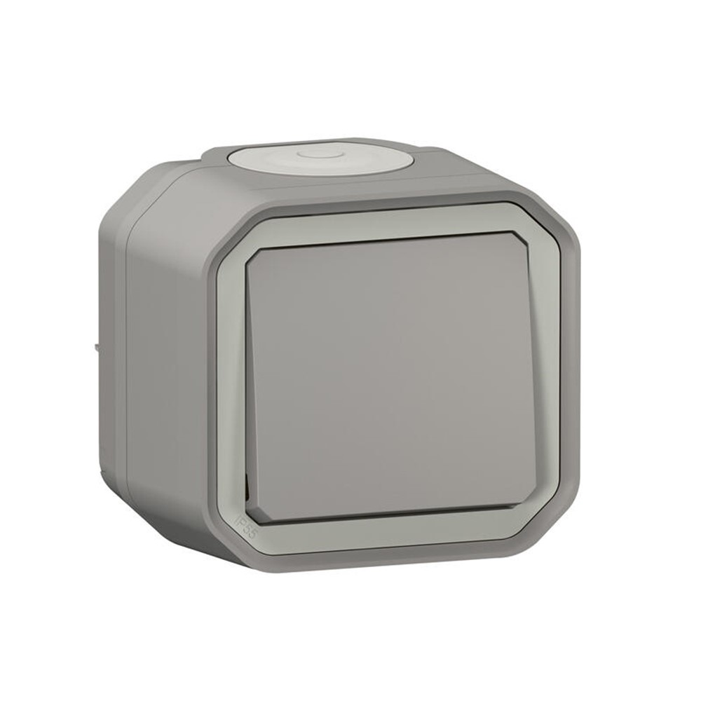 070000 Девиаторен ключ 10AX-250V, 10A IP55, сглобен ОМ, сив, Plexo New, Legrand