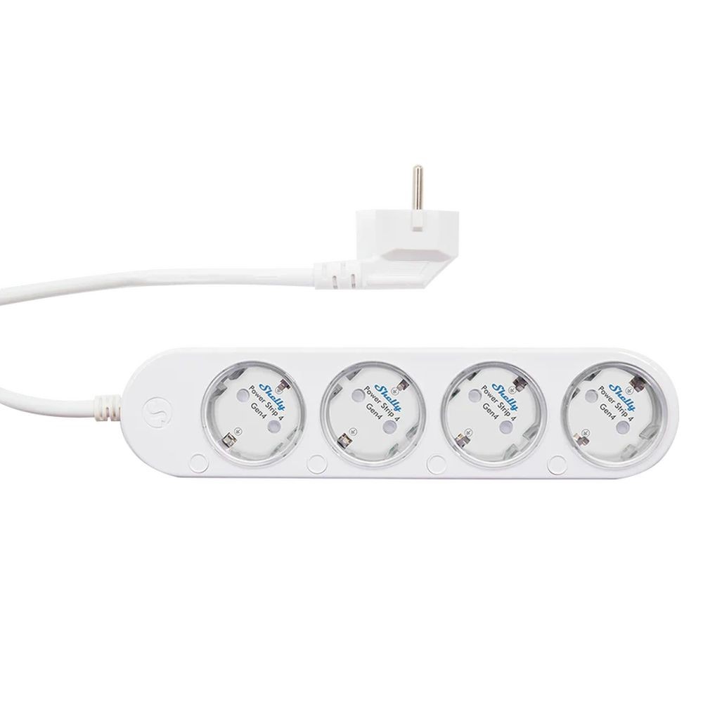 070564 Интелигентен разклонител Power Strip 4 Gen4, 4x2P+E, кабел 1,5 м, Wi-Fi, Bluetooth, Zigbee, Matter, white, Shelly Power Strip 4 Gen4_small