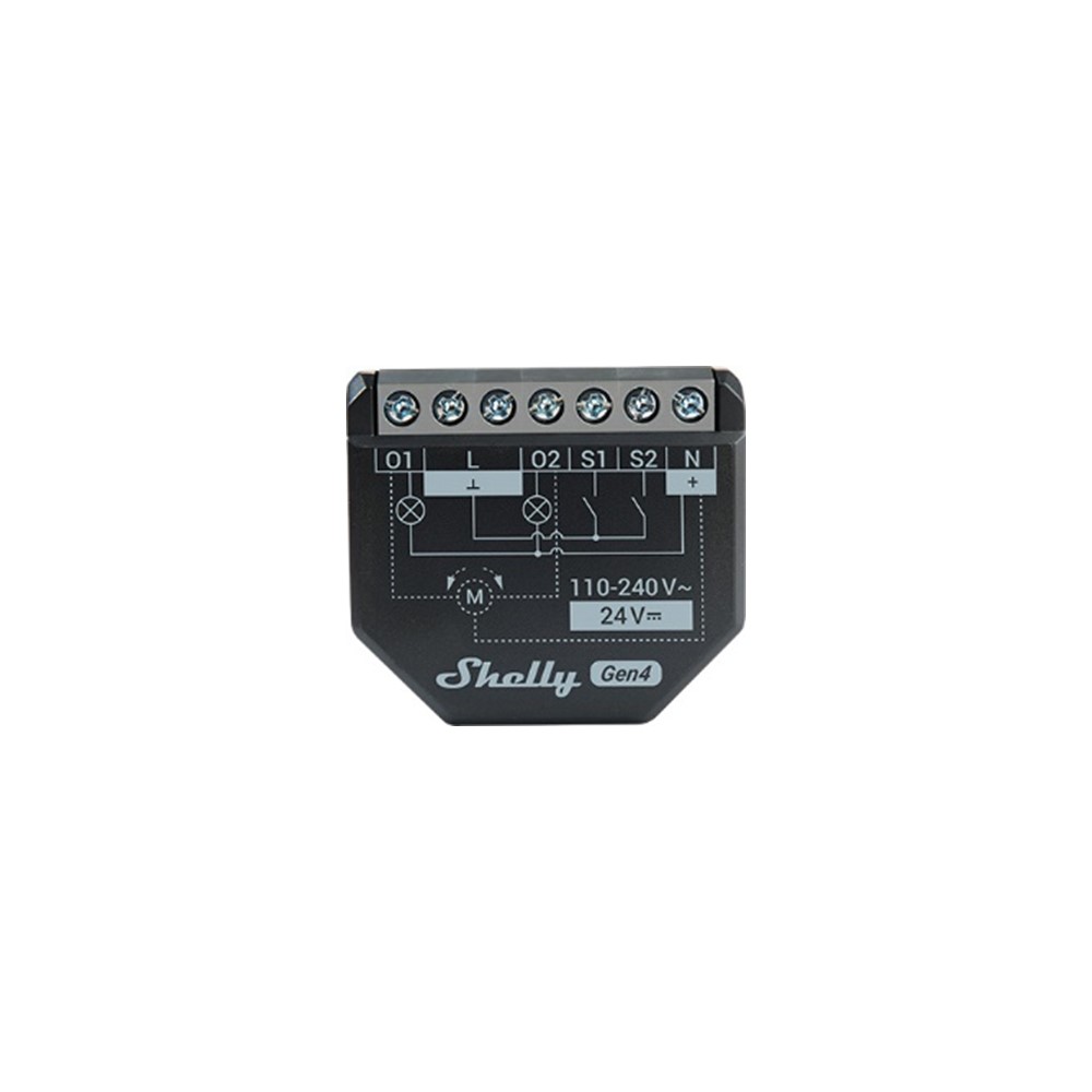 070748 Smart реле 2х, с измерване на мощност, 16A/240V~, 10A/30V~, Zigbee, Bluetooth, Wi-Fi, Matter, Shelly 2PM Gen4