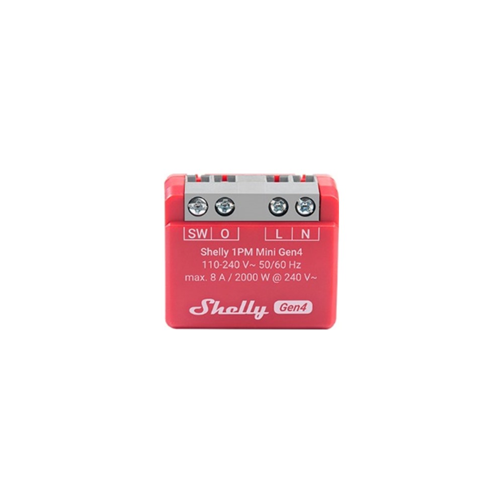 070809 Smart реле 1х, с измерване на мощност, 8A (240V~), 8 MB, Wi-Fi, Zigbee, Bluetooth, Matter, Shelly 1PM Mini Gen4_small