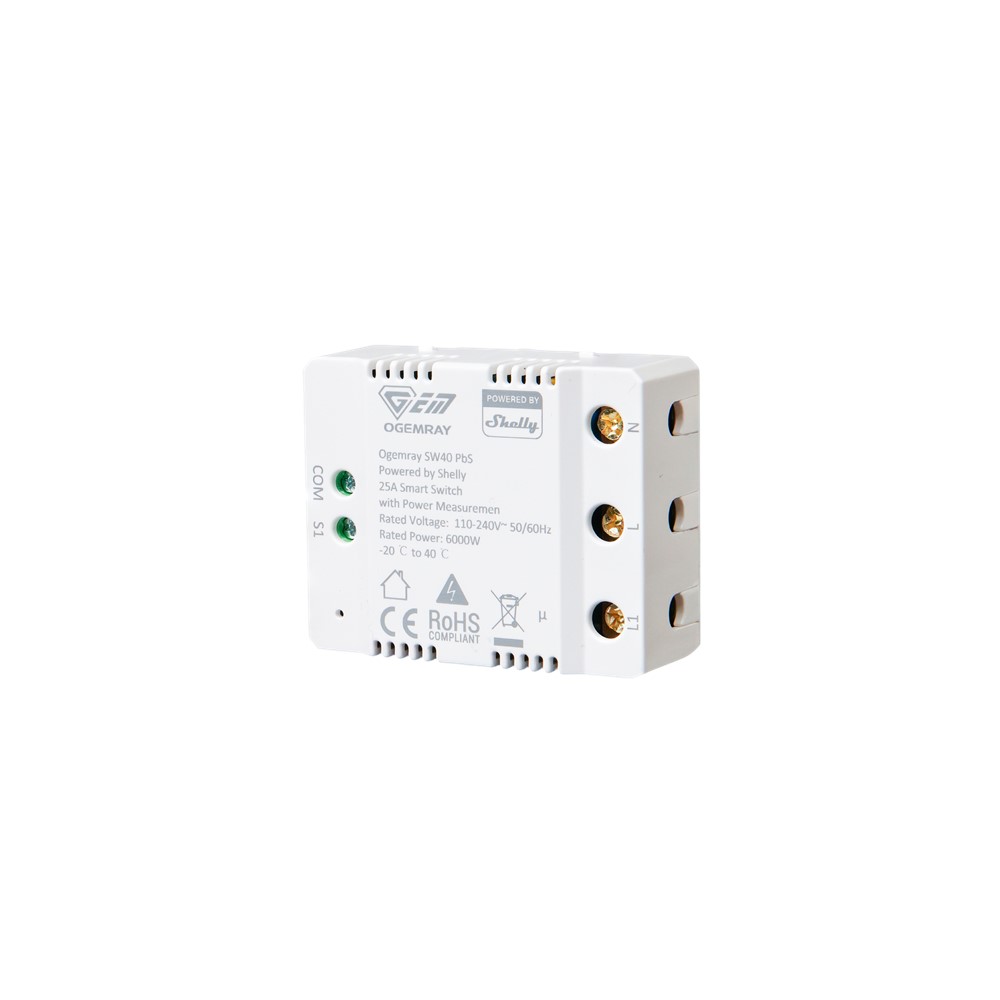 070885 Интелигентно Smart реле 1х On/Off 25A, изисква неутрала, Ogemray Smart Relay 25A